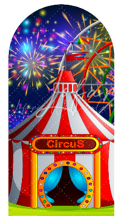 Circus Theme Birthday Baby Shower Party Background Arch Backdrop Wall Cloth Cover
